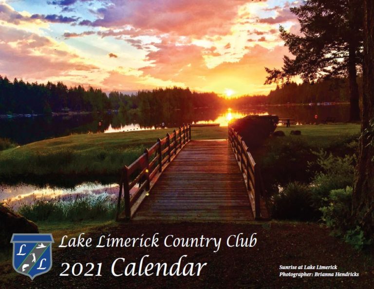 LLCC 2021 Calendars are now on sale! Lake Limerick Country Club